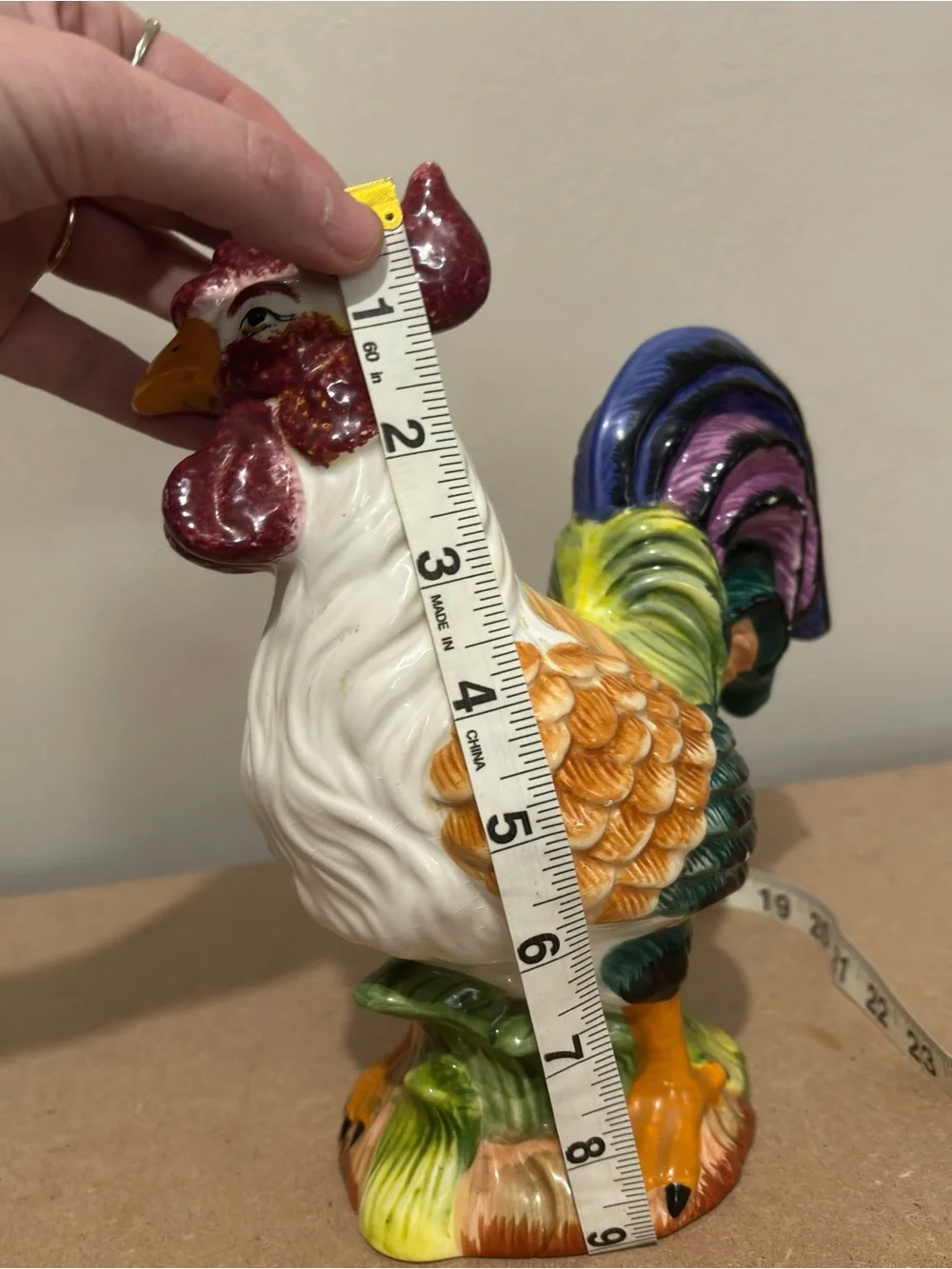 Vintage Rooster Decor Home Accent 90s Cottage Kitchen Decor